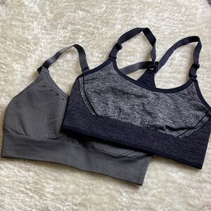 All in Motion Gray Sports Bra Bralette Duo